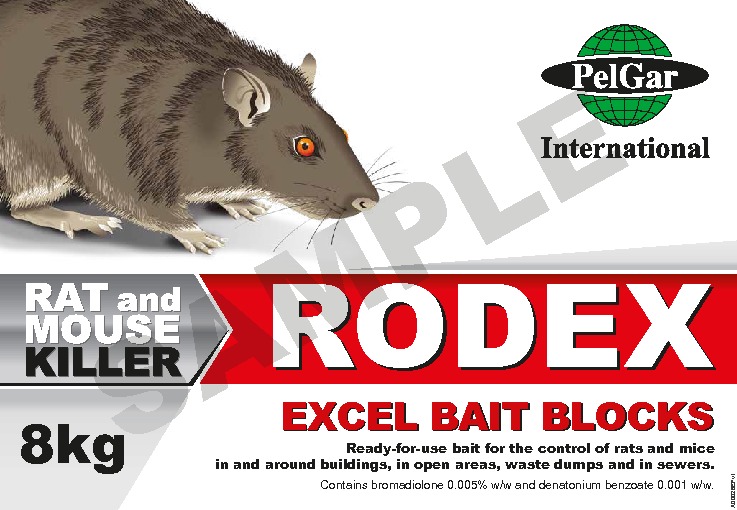 Rodex Excel blocks bait label