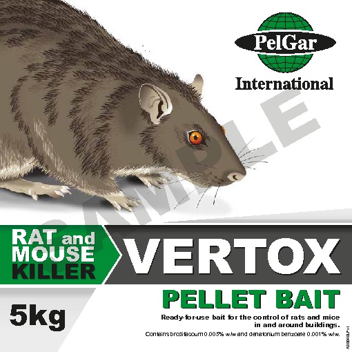 Vertox pellet bait label