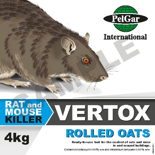 Vertox rolled oats label
